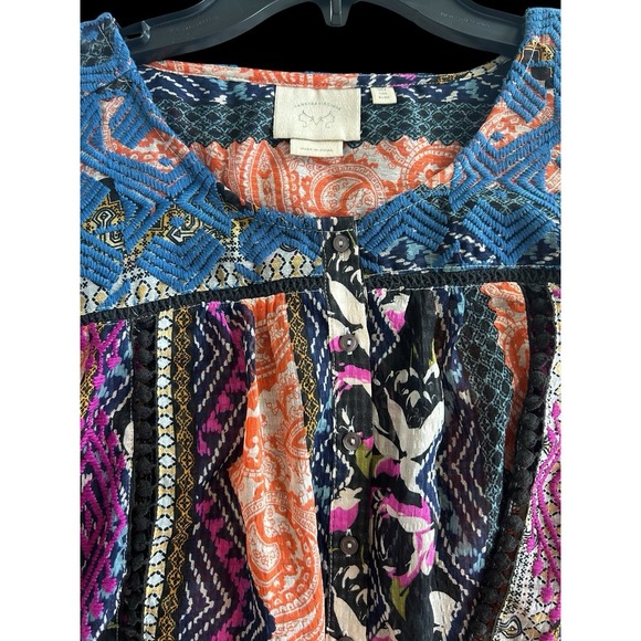 Vanessa Virginia anthropologie blouse top  lenora embroidery boho artsy‎ Size 0 - Picture 7 of 9